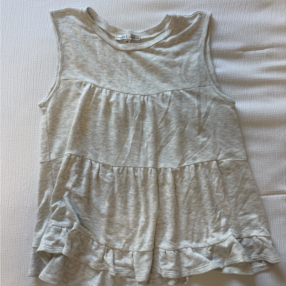 Gray Sleeveless Top